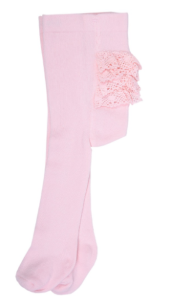 Strumphose mit Spitze
