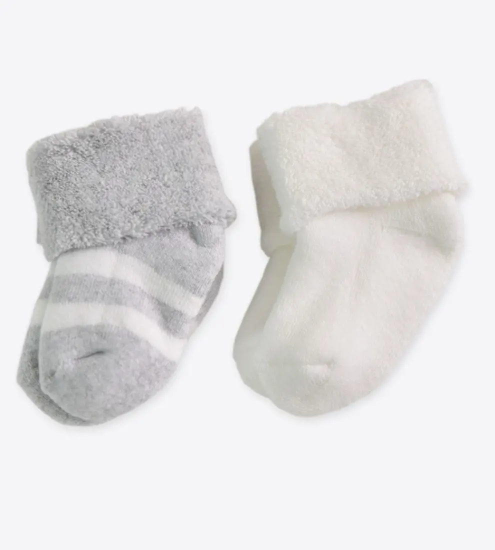 2er Froteesöckchen Gestreift Dick