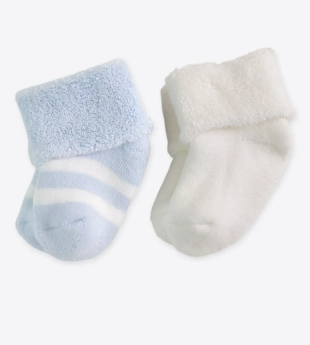 2er Froteesöckchen Gestreift Dick